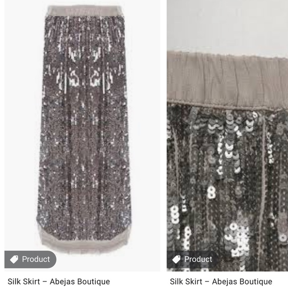 Abeja Dresses & Skirts - Abeja Boutique Miel De Abeja NWT Sequin Silk Skirt